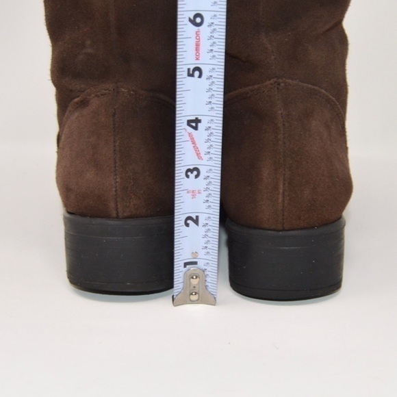 Martino of Canada Brown Suede Slouch Boot, Block Heel, Size 9.5 - Picture 9 of 16